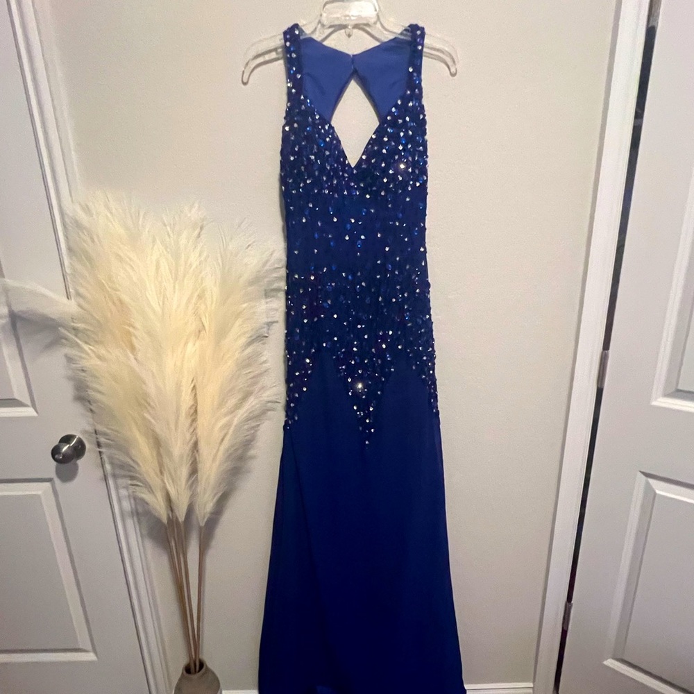Blue sparkly formal dress
